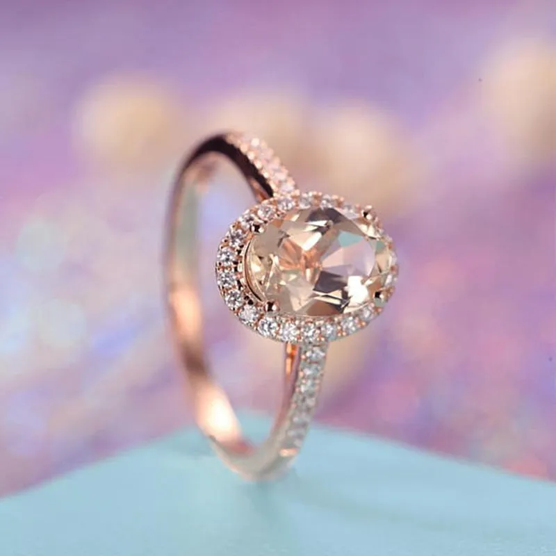 Vintage Inspired Rose Gold Wedding Ring Set