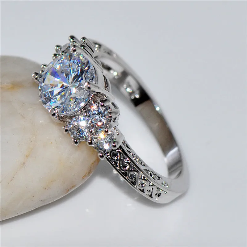 White Gold Filled White Sapphire Ring