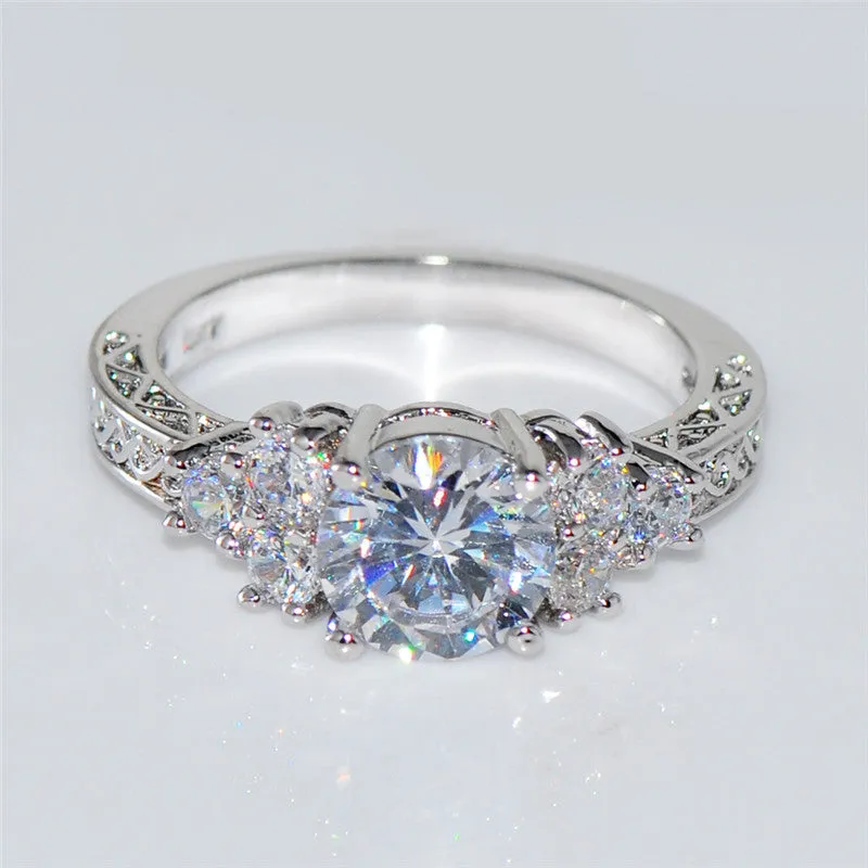 White Gold Filled White Sapphire Ring