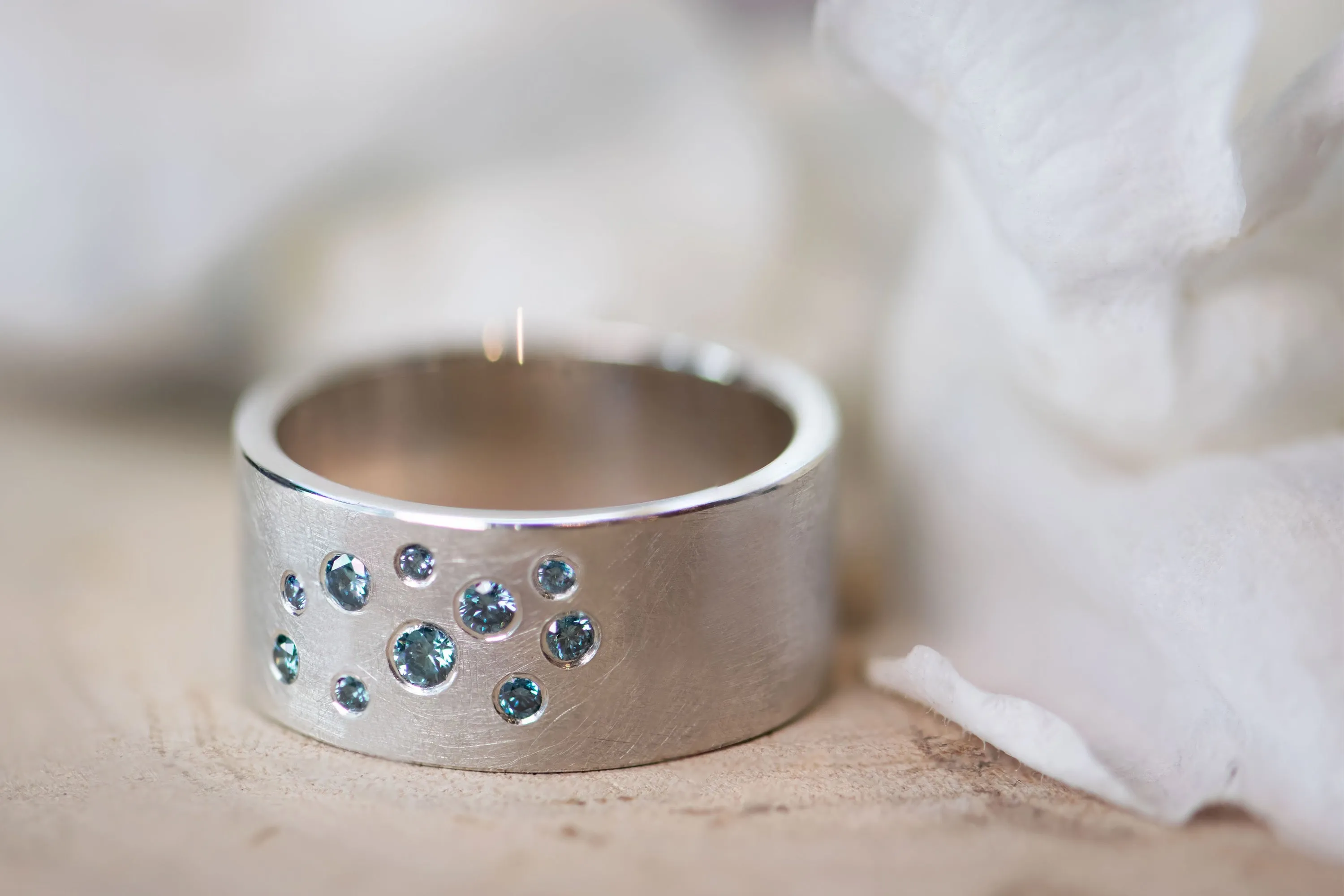 Wide Diamond Band