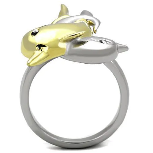 Women Stainless Steel Synthetic Crystal Rings