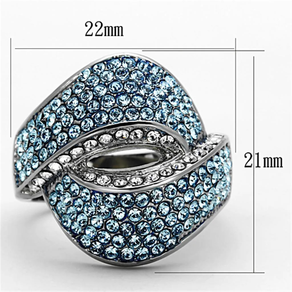 Women Stainless Steel Synthetic Crystal Rings