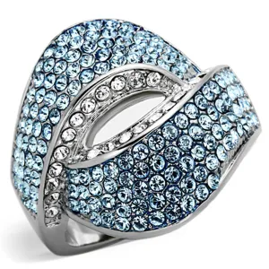 Women Stainless Steel Synthetic Crystal Rings