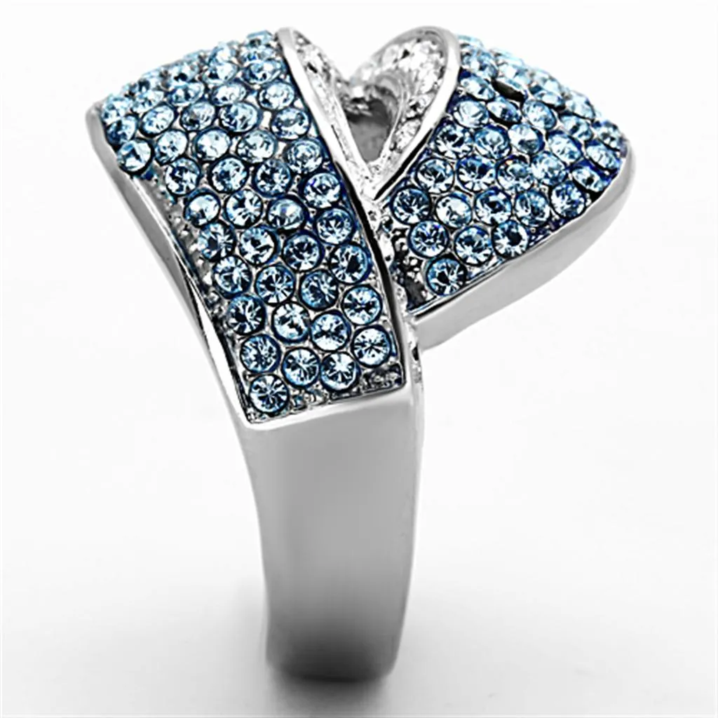 Women Stainless Steel Synthetic Crystal Rings