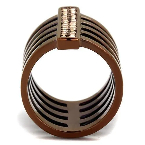 Women Stainless Steel Synthetic Crystal Rings