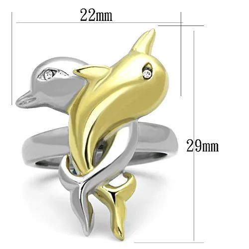 Women Stainless Steel Synthetic Crystal Rings