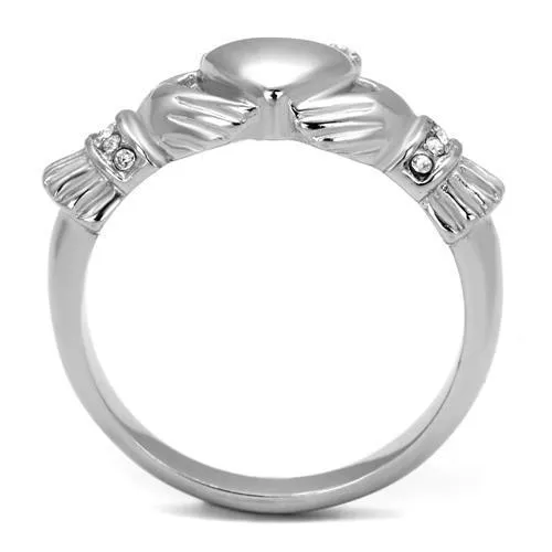 Women Stainless Steel Synthetic Crystal Rings