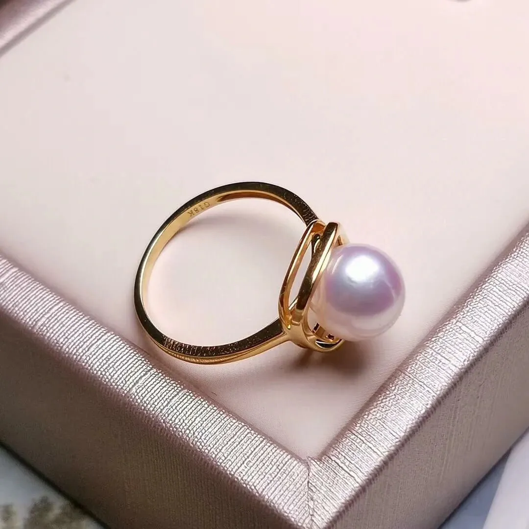 Wrap Around Pearl Ring, 8.0-8.5 mm Japanese Akoya