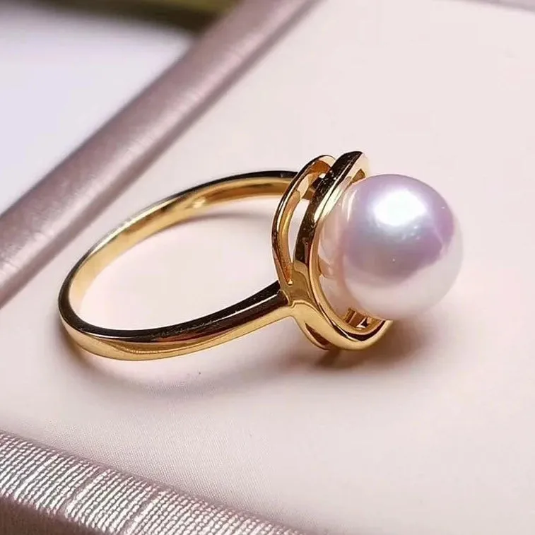 Wrap Around Pearl Ring, 8.0-8.5 mm Japanese Akoya