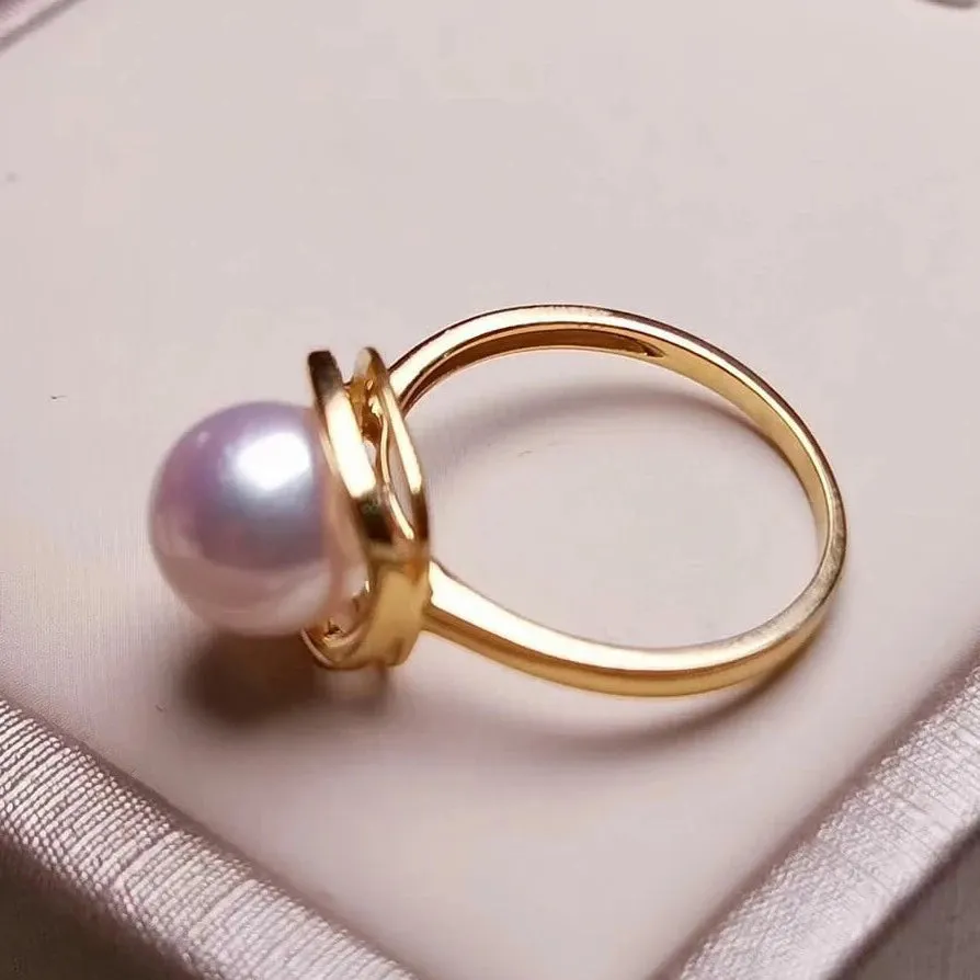 Wrap Around Pearl Ring, 8.0-8.5 mm Japanese Akoya