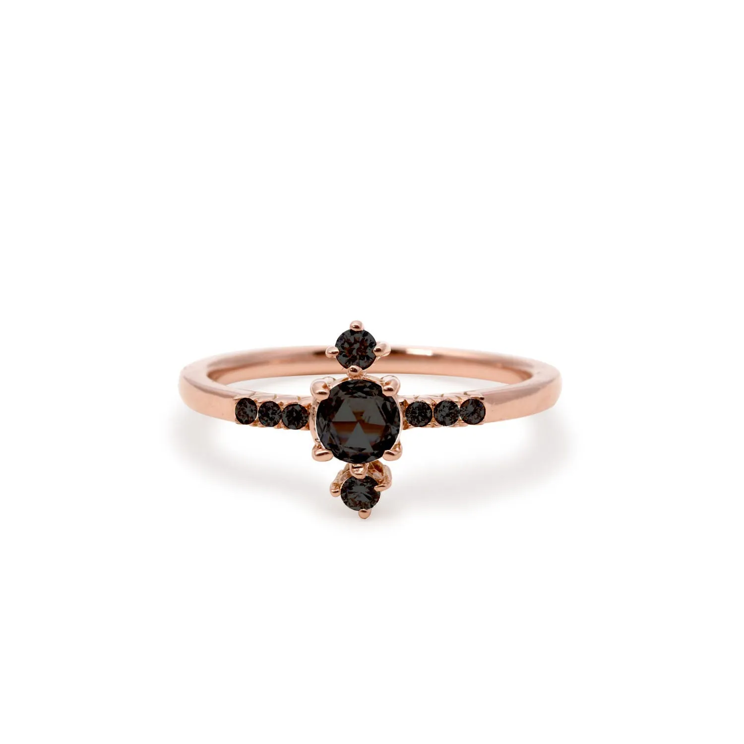 Yours only - Rose cut Line Black Diamond Ring