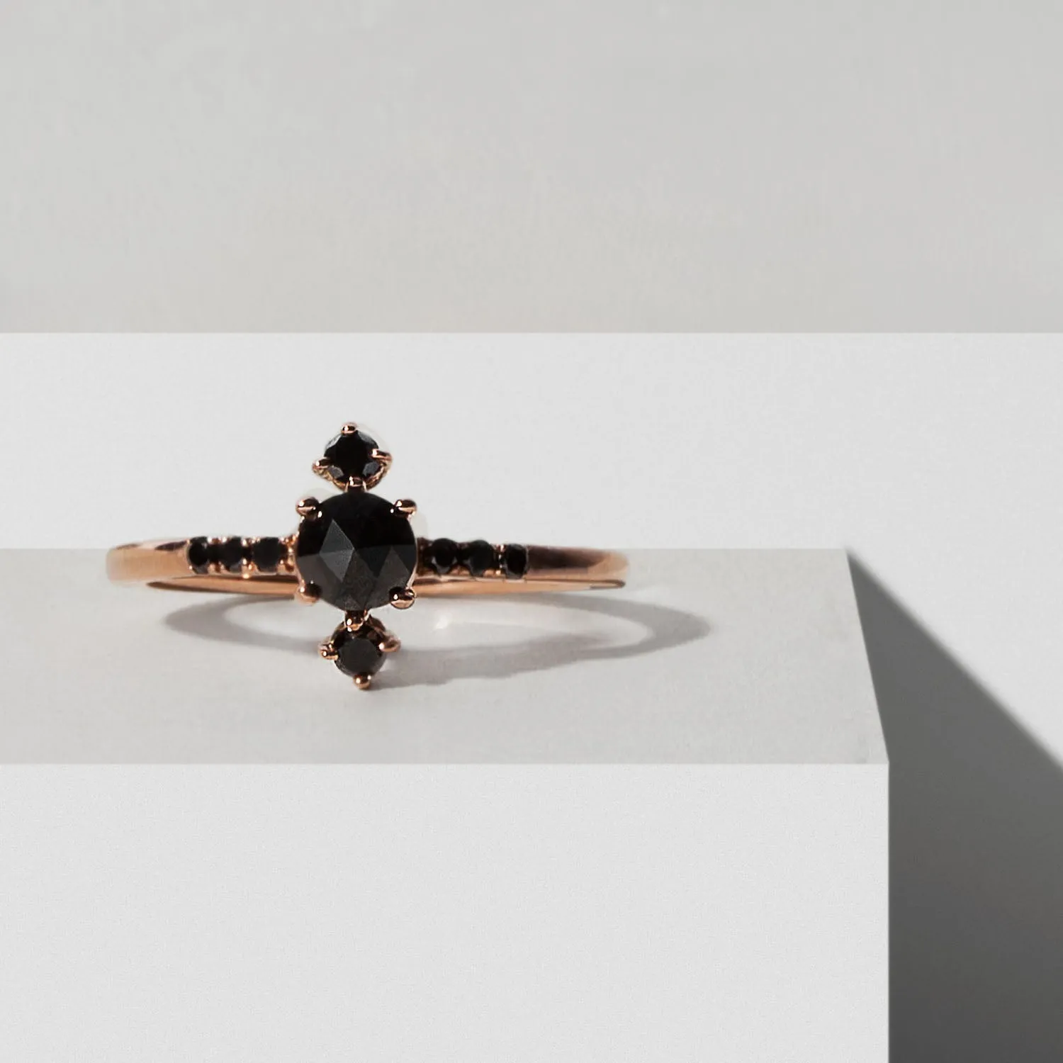 Yours only - Rose cut Line Black Diamond Ring