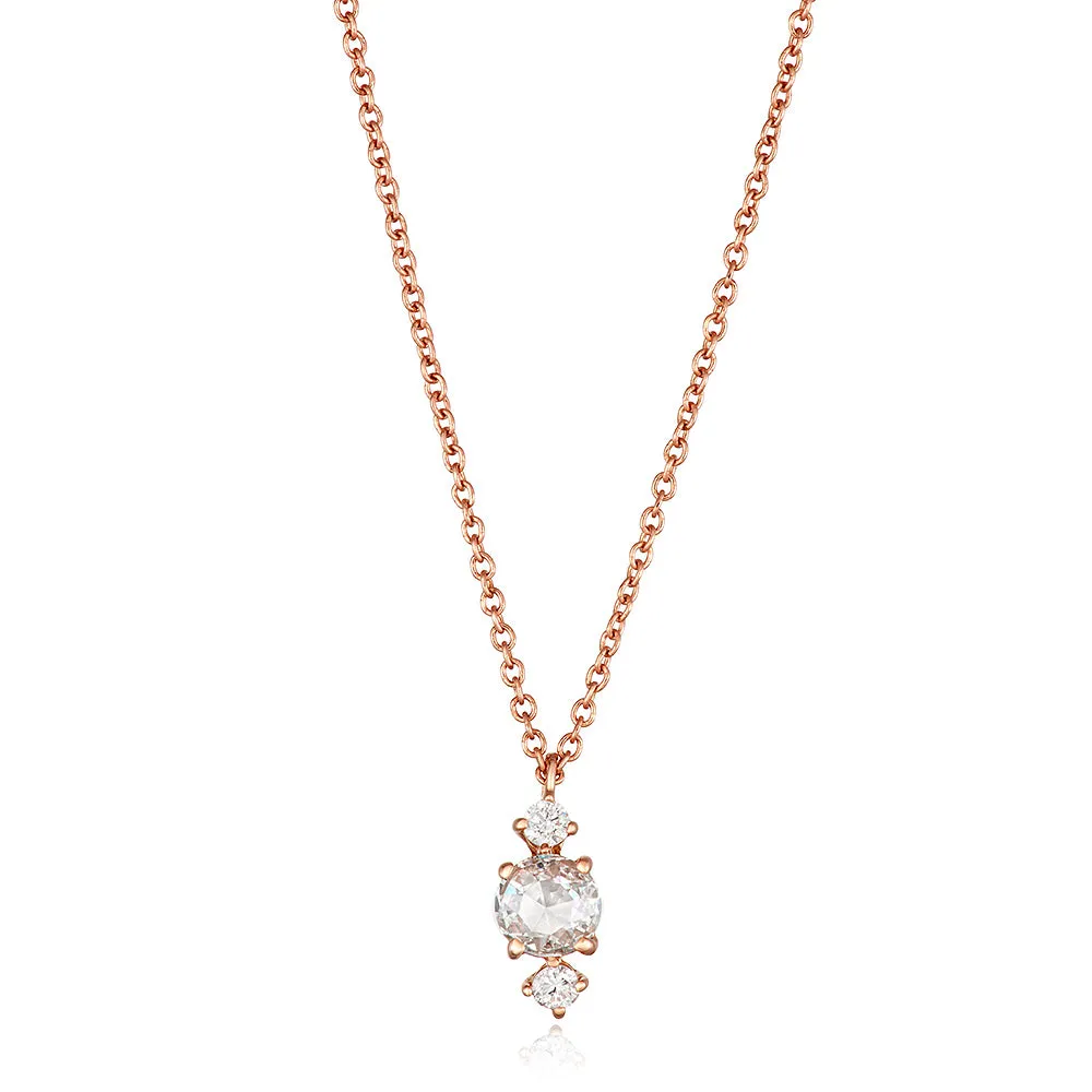 Yours only - Rose cut Line Diamond Pendant